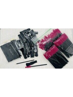 Disposable Makeup Applicators mascara wand lip brush face travel kit Lot